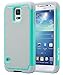 ULAK Galaxy S5 Case, S5 Phone Case Knox Armor Slim Shockproof Hybrid Silicone Rugged Rubber Hard PC Shell Protective Grip Cover for Samsung Galaxy S5 S V I9600 Mint Green/Gray