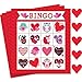 Amscan Valentine Bingo Game Party Activity (224 Piece), Red/Pink, 10