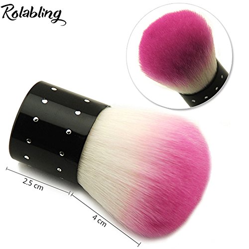 Rolabling Soft Nail Art Dust Remover Powder Brush Nail Dust Cleaner Brush Foundation Brush for Makeup and Nail Art