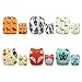 ALVABABY Baby Cloth Diaper One Size 6 Pack with 12 Inserts Cloth Diaper Covers Adjustable Washable Reusable for Baby Girls and Boys6DM51