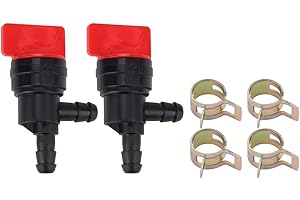 HIPA (Pack of 2) 1/4" 90 Degree Fuel Shut Off Valve for 698181 494539 697944 Tecumseh 35857