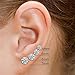 Womens Sterling Silver Cubic Zirconia Round Cut Rhinestone Stud Earrings Roseate Jewelry
