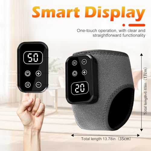 Foot Massager Wireless Foot Revive Massager, 5 Vibration Modes, 6 Heat Levels, 4 in 1 Portable Heated Ankle Wrap for Father and Mother Gift (2pcs)