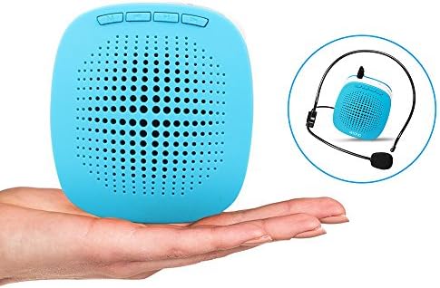 XB-600 Voice Amplifier, Color Options, Mini Rechargeable PA system with multifunction, Supports MP3 Format Audio and SD Card good for Teaching, Speech, Conference, Church, Promotion, Business (Blue)