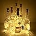 6 Pack Solar Powered Wine Bottle Lights, 20 LED Waterproof Copper Cork Solar Lights for Wedding Christmas, Outdoor, Holiday, Garden, Patio, Pathway Decor (Warm White)
