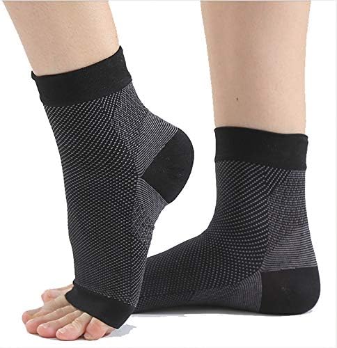 HSJLH Plantar fasciitis socks, men and women heel arch and ankle support sleeve for compression foot plantar fasciitis, foot pain relief, ankle support,L