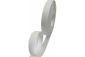 HGKJHF, Melamine Edge Banding,3/4 in * 50 fe pre Coated hot melt Adhesive,Used for Flexible Veneer Edge Edging,for Cabinet and Furniture Repair (1， White，3/4in*50ft)