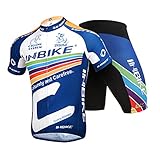 INBIKE Men's and Women‘s Summer Breathable Cycling Jersey and 3D Silicone Padded Shorts Set Outfit