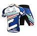 INBIKE Men's Summer Breathable Cycling Jersey and 3D Silicone Padded Shorts Set Outfit, Navy, (US) L-(CN) XXL