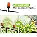 Chutsang Drip Irrigation System Kit，50ft Distribution Tubing Hose Plant Watering Irrigation Accessories Atomizing Nozzle Mister Dripper 1/4-Inch