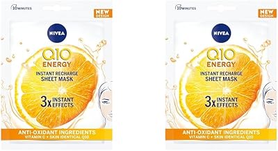 NIVEA Q10 + C Power Anti Wrinkle Energy Sheet Mask Pack of 2