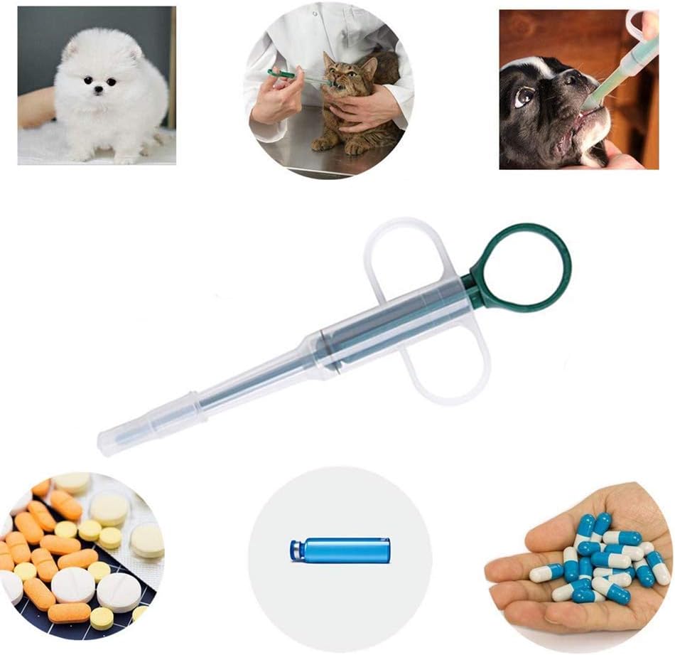 Fayre Fairy 2 Pcs Reusable Safety Pet Medicine Feeder Silicone Soft Tip Syringe Pet Medical & Liquid Feeding Dispenser Tool for Small Animal(Green&Blue) - Image 3