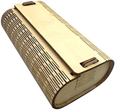 Sunglasses Case Hard Hand-made Bamboo Cut out Elliptical Eyeglass Protective Holder