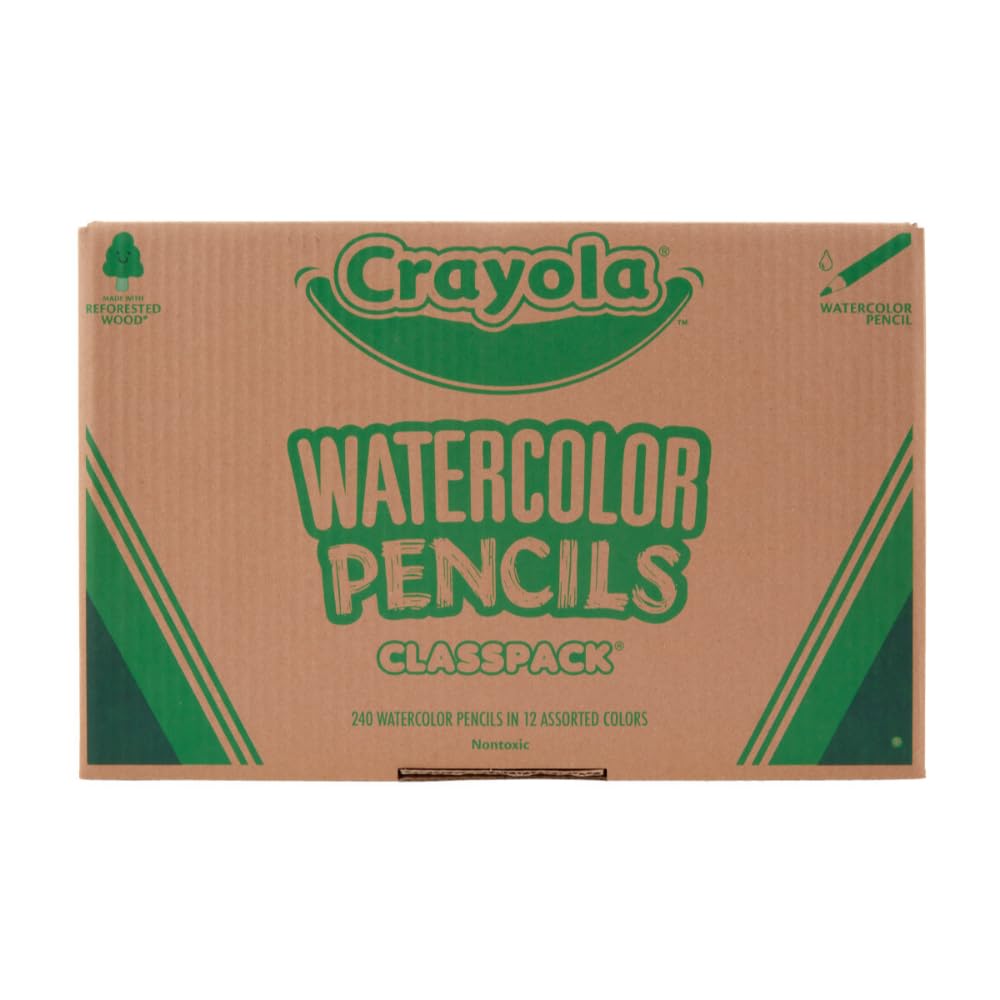 Crayola Classpack Watercolor Pencils, 240ct, 20 each of 12 Colors, Great for Classroom, Educational, Art Tools