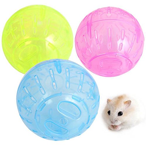 Unetox Pet Toy Rodent Jogging Exercise Playing Plastic Ball Mini Ball Hamster Gerbil Rat Mice (Random Color)