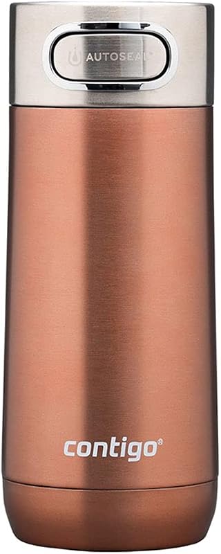 Luxe Autoseal taza térmica de viaje, taza de café de acero inoxidable, termo, vaso hermético, apto para lavavajillas, taza con tapa sin BPA fácil de limpiar, White Zinfandel, 360 ml