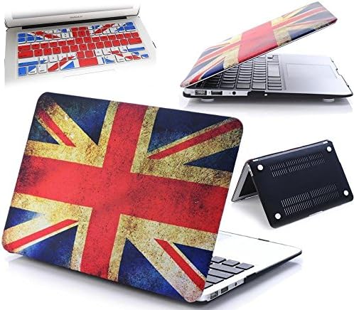 Macbook Air 11 Inch Case, iTrendz Union Jack UK Flag Hard Case Cover With Keyboard Silicone Cover For Apple Macbook Air 11" (A1370 and A1465)