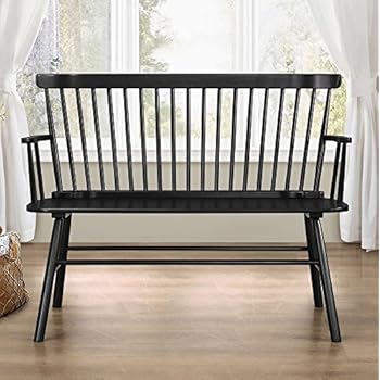 bench colonial windsor wood benches spindleback jerimiah crown mark carolina antique 42ab chair table