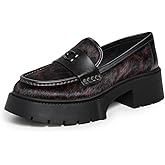 Coach Women's Leah Platform Leopard Print Loafers