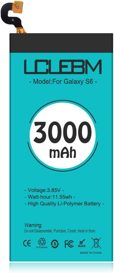 Galaxy S6 Battery [3000mAh] S6 Battery LCLEBM Upgrade New 0 Cycle Battery Replacement for Samsung Galaxy S6 EB-BG920ABE G920A G920T G920V G920P S6 Battery Replacement with New Replacement Kits: Home Audio & Theater