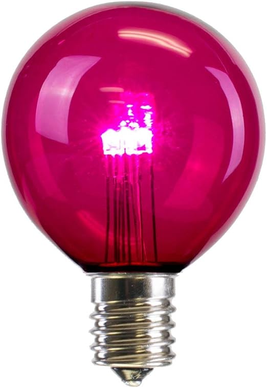 Amazon Vickerman G50 Led ピンク トランスポ電球 E17 Nk ベース Xg50t19 25個パック Vickerman Led電球 Amazon Vickerman G50 Led ピンク トランスポ電球 E17 Nk ベース Xg50t19 25個パック Vickerman Led電球