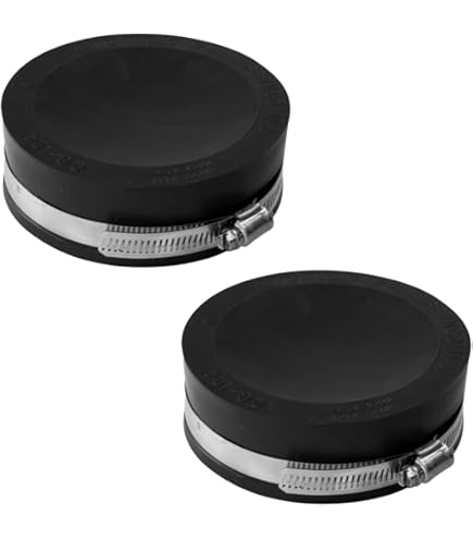 Amazon.com: Fernco QC-108 2 Pack 8-in. Qwik Cap Flexible PVC Pipe