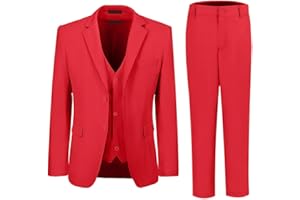 TIEFONY Boys Suits 3 Piece Slim Fit Suit Set Dresswear Ring Bearer Outfit for Boy