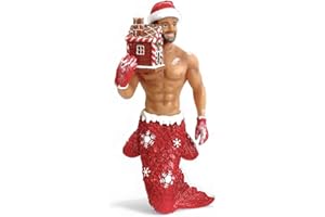 December Diamonds 55-55518 Gingerbread Santa Merman Ornament, 7.5-Inch Holiday Resin Decoration