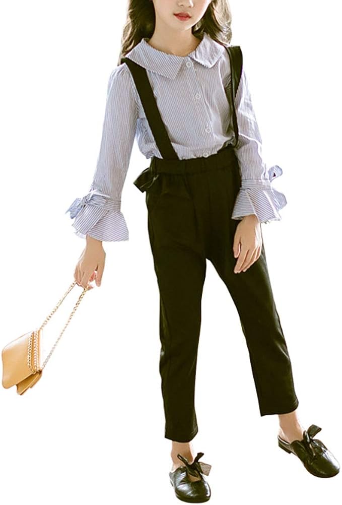 Amazon Weileenice 子供服 女の子 2点セット 上下セット サロペット