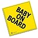 Zone Tech Baby On Board Magnet - Safe Caution Safety Sign Children Magnetic
