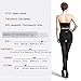 E EASILK 120D Women's High Waist Control Top Crotchless Pantyhose, Tights Sheer Silky Stockings,Black