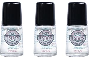 Mojo Compression Socks - It Stays! Butt Glue for Dancers Roll On - Body Adhesive Glue Applicator for Wigs, Socks, Stockings, Leotards, Bras, Costumes and Clothing - Made in USA - 2 oz (3 Pack)