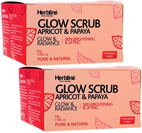 Herbline Glow Scrub Apricot & Papaya 50gm Pack of -2