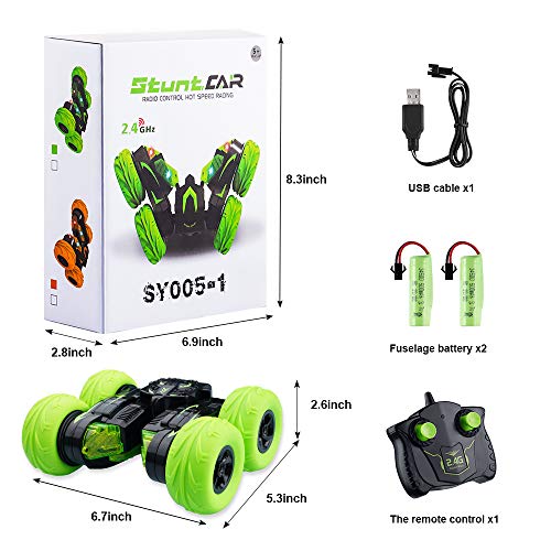 OYE HOYE RC Stunt Cars for Kids, 4WD 360° Rotating & Flipping Remote