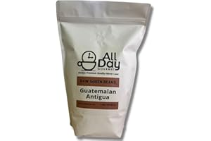 COFFEEUSA.COM All Day Gourmet Raw Unroasted Coffee Beans - Specialty Grade, 5 Pounds, Ideal for Home Roasting, Green Coffee Beans (Guatemalan Antigua)