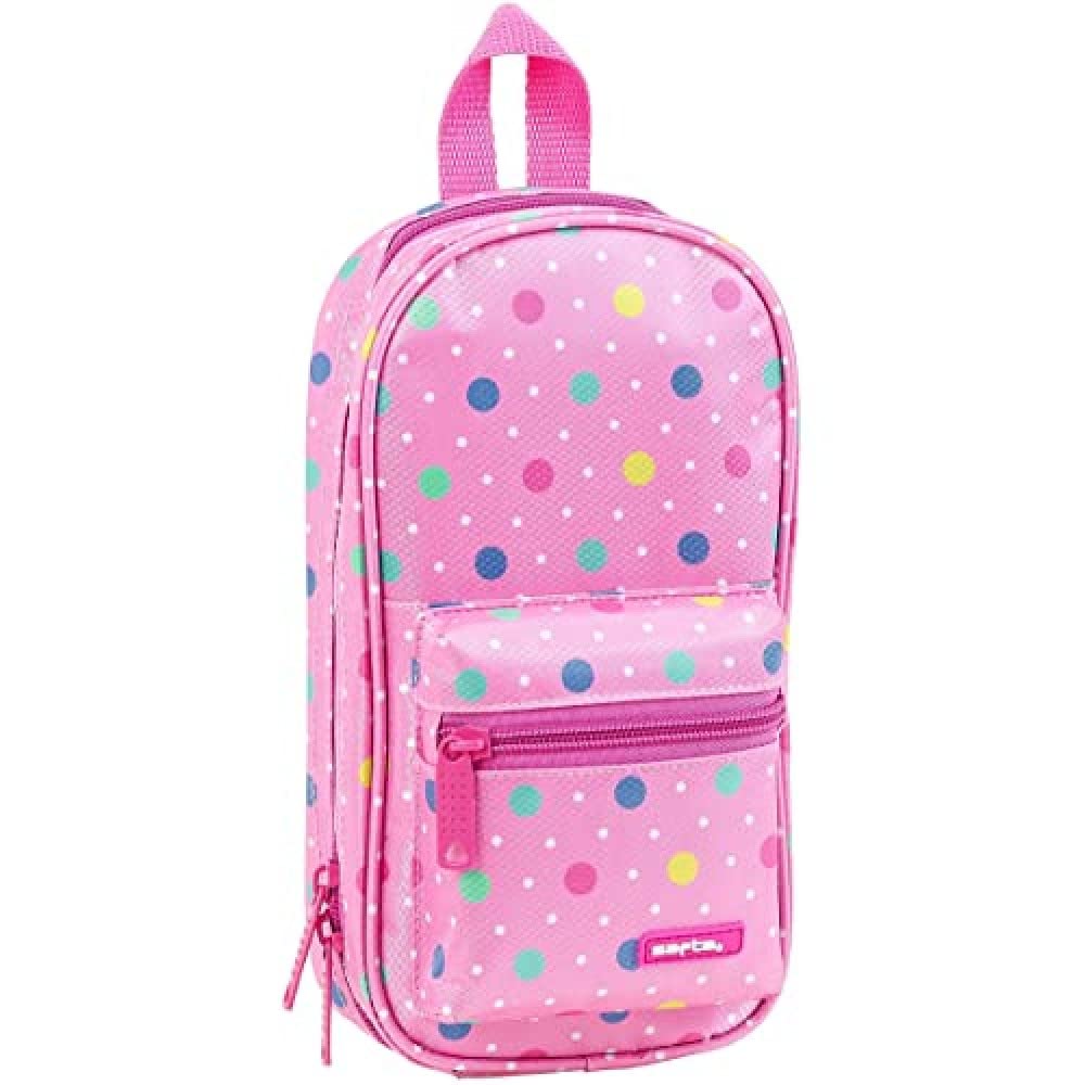 Safta Dots Pink Official 4 Section Bag
