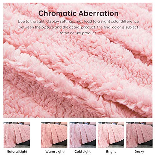 Sherpa Weighted Blanket 15 lbs, Soft Fleece and Sherpa Dual Sided Heavy