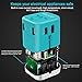 Universal Travel Adapter Power Converters All-in-One International AC Plug Adapter Fast Charging Outlet with Smart 4 USB Ports(4.5A) for US UK AUS EU More Than 150 Countries in Blue by Bonaker