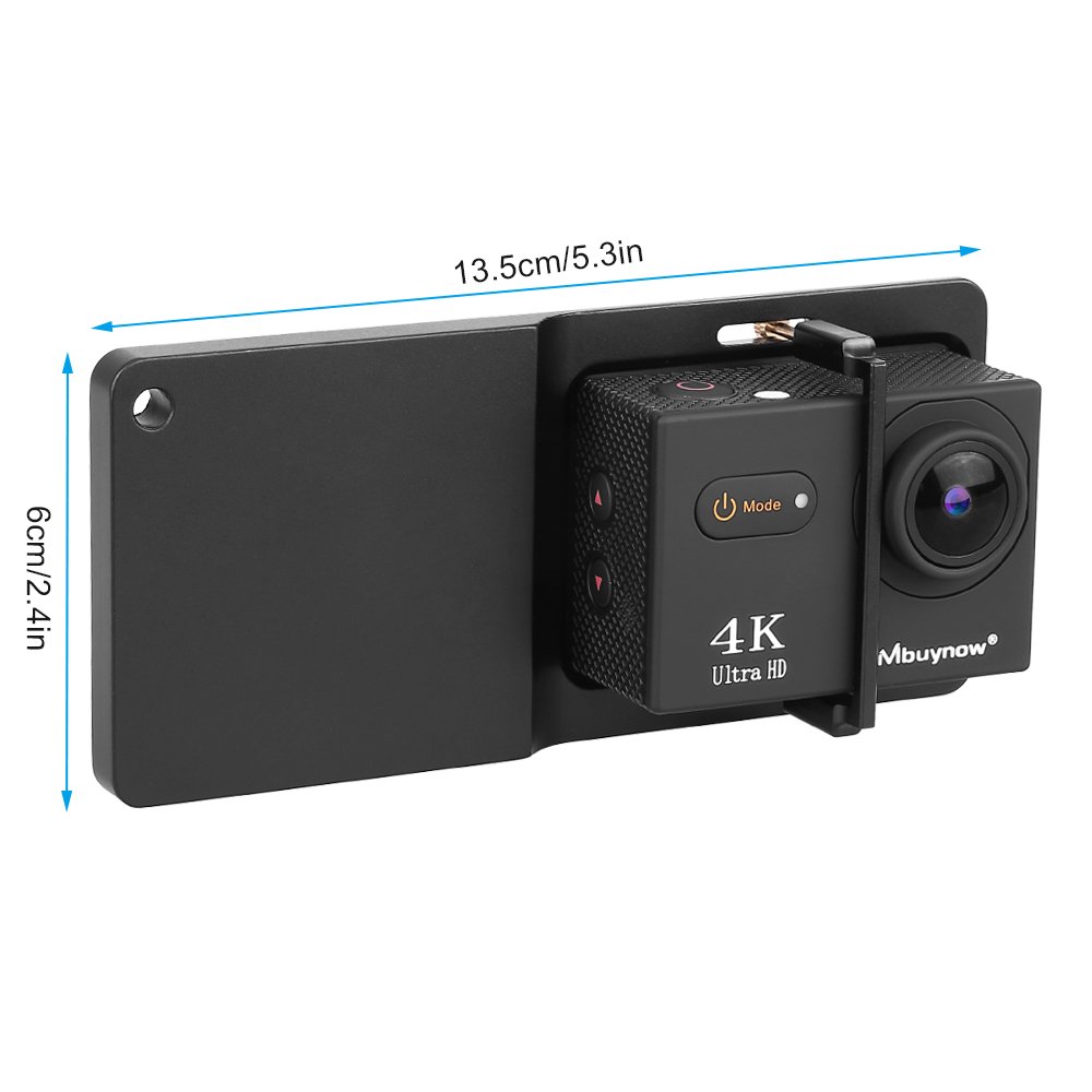 Mbuynow Placa de Montaje del interruptor Adaptador para Acción Cámara GoPro Hero 5 4 3+ YI, XiaoMi, SJCAM,DJI OSMO Y Estabilizador Móvil Feiyu Zhiyun Smooth Accesorios de Mano