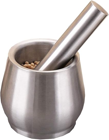 Amazon ステンレススチール すり鉢とすりこぎ ピルクラッシャー スパイスグラインダー ハーブボウル ペストパウダー 食品に安全なシルバー ギフトに最適 Nanxcyr すり鉢 すりこぎ棒 Amazon ステンレススチール すり鉢とすりこぎ ピルクラッシャー スパイスグラインダー ハーブボウル ペストパウダー 食品に安全なシルバー ギフトに最適 Nanxcyr すり鉢 すりこぎ棒