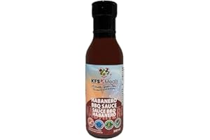 Habanero BBQ Sauce | Low Sodium | Low Sugar | No MSG | Hot BBQ Sauce | Simple Ingredients | Versatile | Great on Ribs, Wings,
