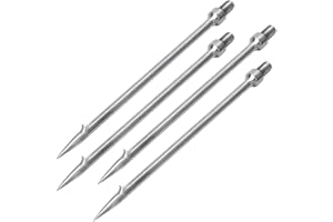 4-Piece Stainless Steel Harpoon Gig Gaff Hook Set for Reliable Outdoor Fishing - Lightweight, Versatile and Easy to Store in 