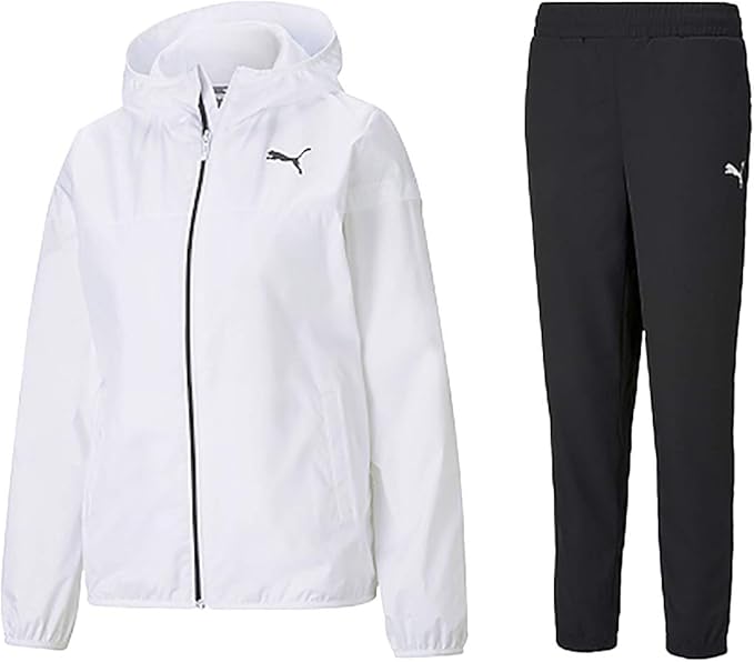 Amazon プーマ ウインドブレーカー レディース 上下 Puma Essentials フード付き 裏メッシュ Xlサイズ 5794 Wht フィットネス トレーニング ジャケット 通販