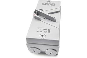 Meyffon 35A 440V Enclosed Motor Disconnect Switch 3 Pole Safety Isolation Switches IP65 3 Phase Disconnect Breaker Box 32 Amp for Generator Welding Food Processing