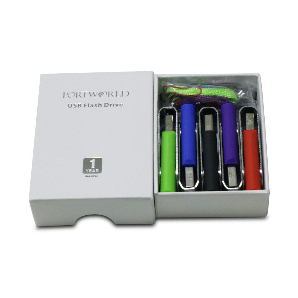 USB Stick, 5 Bunt USB-Stick 16GB Stück Speicherstick 2.0 Mini Rotate Metall Pack (5 Mischfarben: Schwarz, Blau, Grün, Rot, Violett )