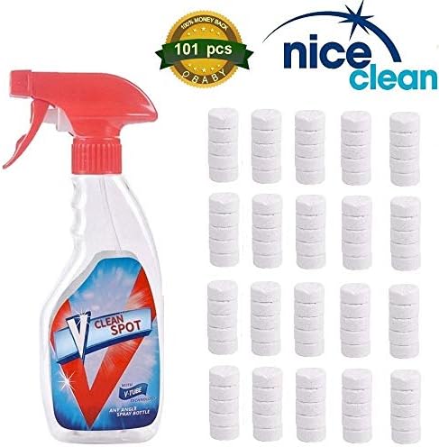 101 Pcs Multi Functional Effervescent Spray Cleaner Set With 1 Spray Bottles - For Car, Kitchen, Toilet All Purpose Home Cleaning Effervescent Spray Cleaner Set