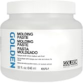 GOLDEN Artist Colors Molding Paste, 32 fl. oz. Jar | Artist grade texture medium; builds texture, retains peaks and tool marks. Semi-Opaque