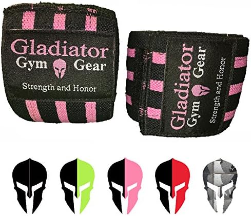 GLADIATOR GYM GEAR Weightlifting Knee Wraps – Compression Elastic Support & Protection Power wrap for Fitness & Powerlifting. Kneewraps for Bodybuilding WOD Cross Training for Men Women