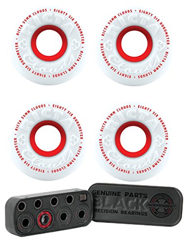 RICTA SKATEBOARD WHEELS 55mm Clouds 86a  Independent Bearing