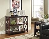 Espresso Occasional Console Sofa Table Bookshelf ()